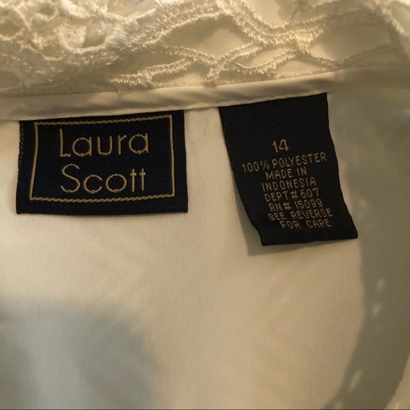 Laura Scott Vintage White Peter Pan Collar Blouse - Picture 8 of 13